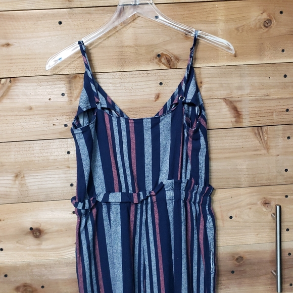 NWT Splendid Crosshatch Striped Tie Waist Jumpsuit - Picture 4 of 6
